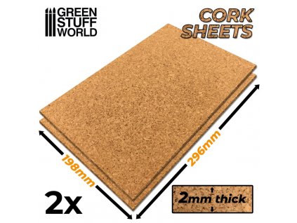 cork sheet in 2mm x2