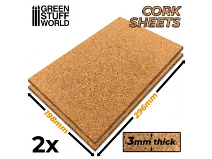 cork sheet basing material in 3 mm