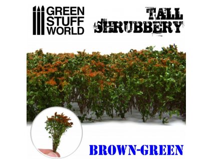 tall shrubbery brown green