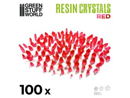 red translucent resin crystals