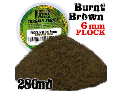 static grass flock 6 mm burnt brown 280 ml