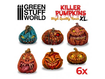 large killer pumpkins resin set
