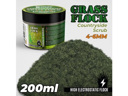 static grass flock 4 6mm countryside scrub 200 ml