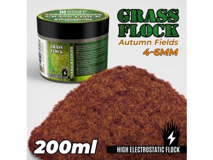 static grass flock 4 6mm autumn fields 200 ml