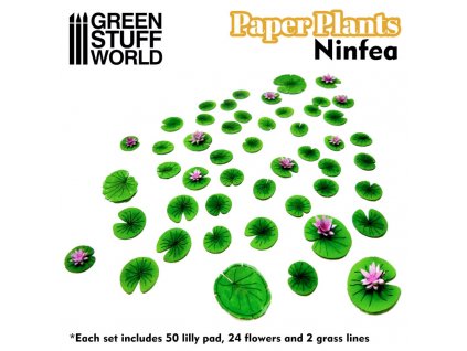paper plants lilly pads ninfea nympheae waterlillies