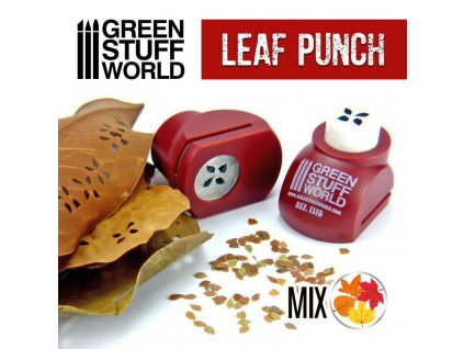 miniature leaf punch red