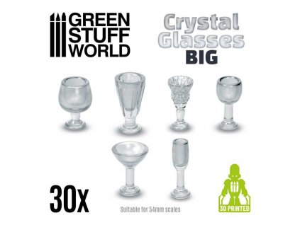 crystal glasses big cups