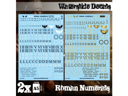 waterslide decals roman numerals