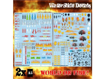 waterslide decals world on fire