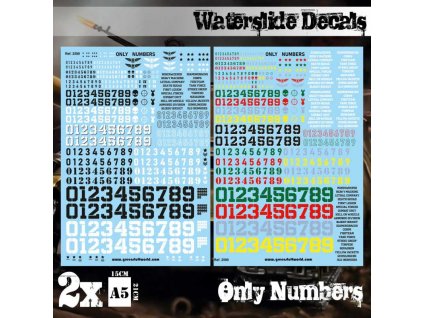 waterslide decals only numbers