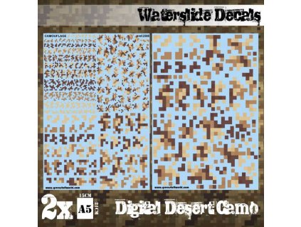 waterslide decals digital desert camo