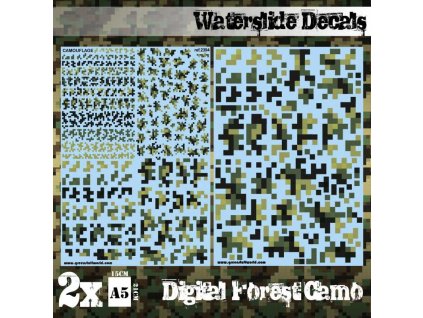 waterslide decals digital forest camo