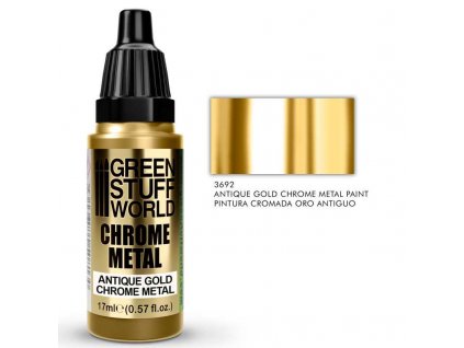 chrome paint antique gold 17ml