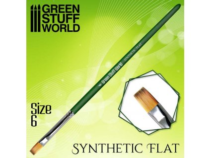 flat synthetic brush size 6 2