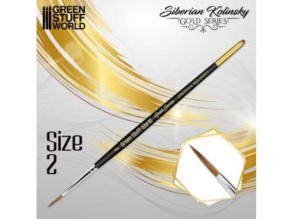 gold series siberian kolinsky brush size 2
