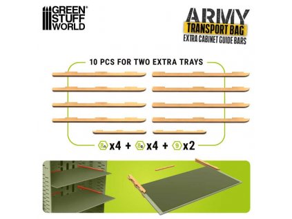 extra rails for miniatures carrying case