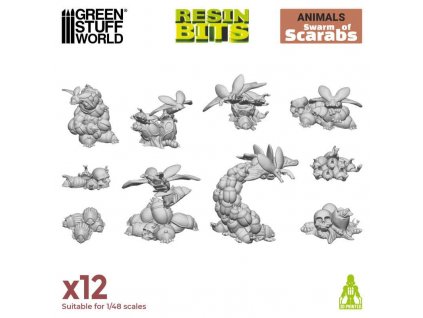 3d printed set swarm of scarabs
