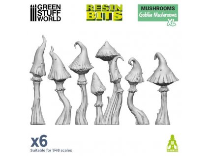 3d printed set goblin mushrooms xl