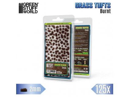 static grass tufts 2 mm burnt brown