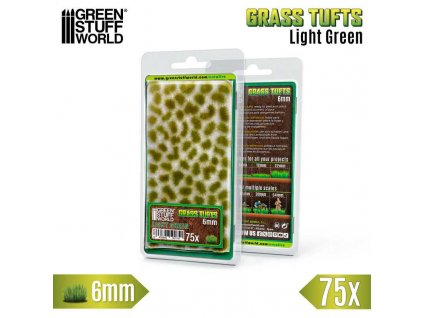 static grass tufts 6 mm light green