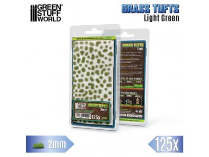 static grass tufts 2 mm light green