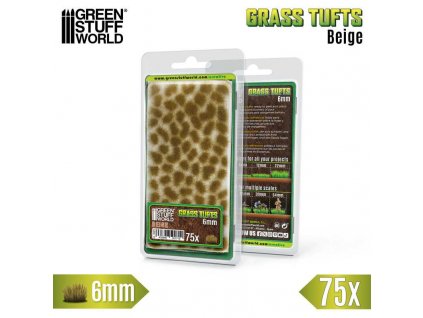 static grass tufts 6 mm beige