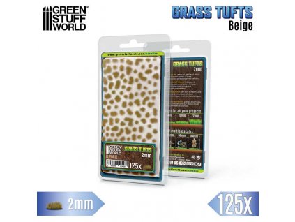 static grass tufts 2 mm beige