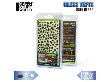 static grass tufts 2 mm dark green
