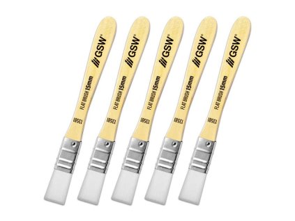 flat synthetic brush pack x5