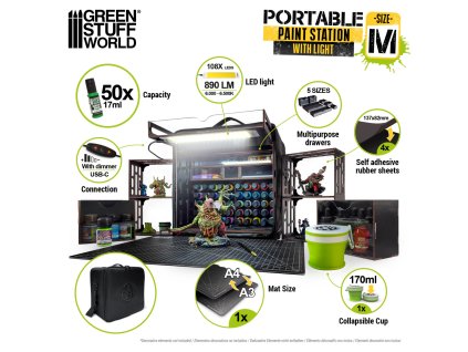 miniature portable paint station