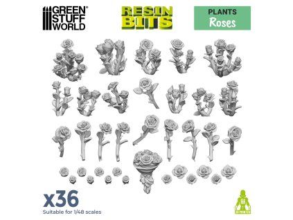 3d printed set roses