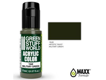 acrylic color military green