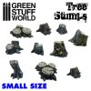 small resin tree stumps