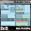waterslide decals only numbers
