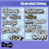 waterslide decals train and graffiti mix silver and gold