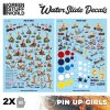 water slide decals pin ups