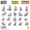 3d printed set rabbits