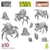3d printed set monster spiders