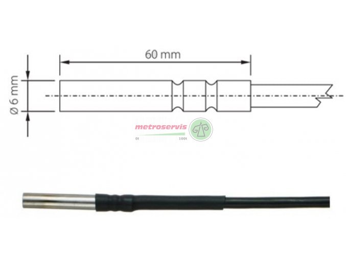 Pt1000TG8 E teplotní sonda, kabel 2 m, SN232E