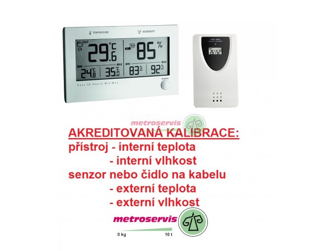 Akreditovaná kalibrace teploty a vlhkosti 2x