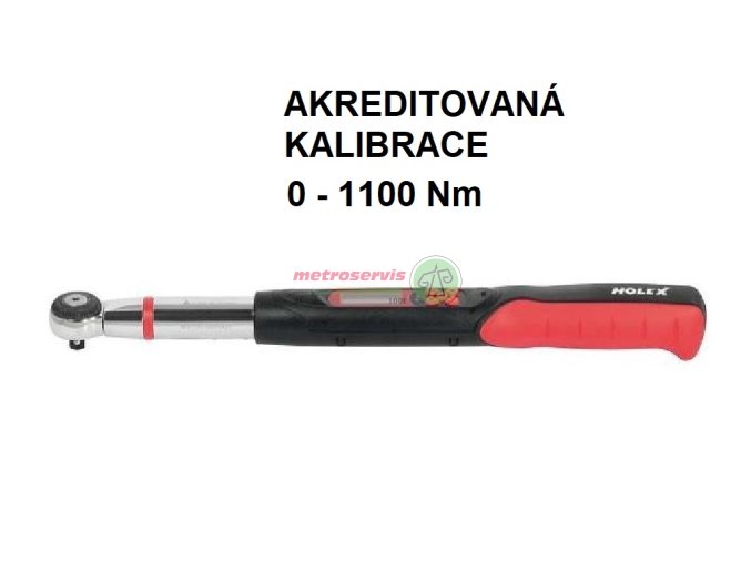 AKREDITOVANÁ KALIBRACE elektronicky momentovy klic holex METROSERVIS 0 1100Nm