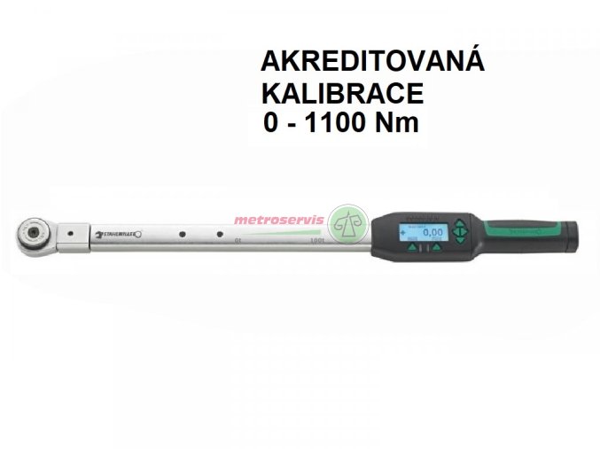 Akreditovaná kalibrace obostranného momentového klíče Metroservis 01100Nm