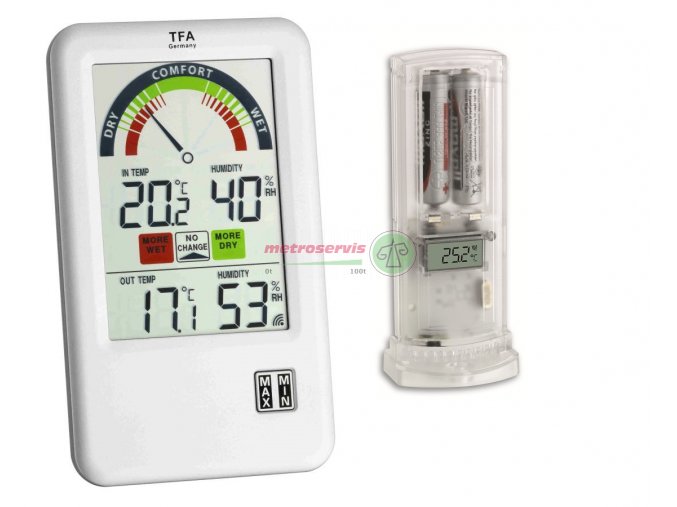 teploměr s vlhkoměrem TFA 30.3045.IT a s čidlem