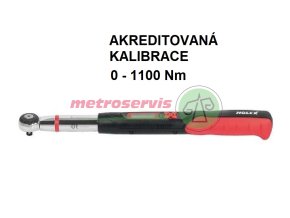 AKREDITOVANÁ KALIBRACE elektronicky momentovy klic holex METROSERVIS 0 1100Nm