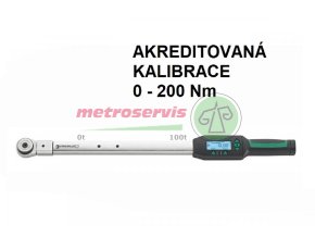 Akreditovaná kalibrace obostranného momentového klíče Metroservis 0 200Nm