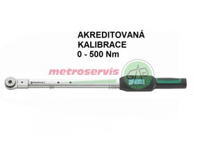 Akreditovaná kalibrace obostranného momentového klíče Metroservis 0 500Nm