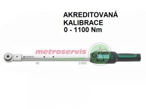 Akreditovaná kalibrace obostranného momentového klíče Metroservis 01100Nm