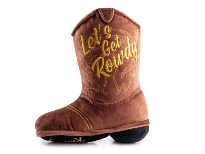 Hračka pro psy hnědá kovbojská bota