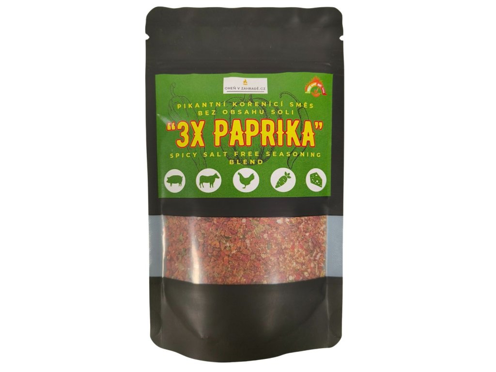 Pikante Gewürzmischung ohne Salz „3x PAPRIKA“ – 100 g