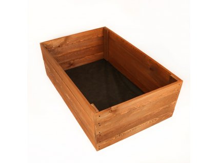 predslozeny vyvyseny zahon dreveny impregnovany hnedy 120x80x40cm castecne slozeny 01